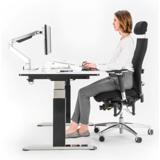 Haider BIOSWING 660 iQ Individual mit 3D Sitzwerk - Version 2022 - Rückenlehnenhöhe 60 cm - Ergonomisch und orthopädisch wirksamer Bürostuhl