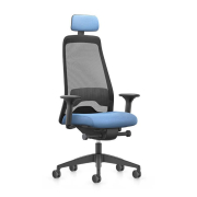 interstuhl EVERYis1 EV218 Bürostuhl mit Synchronmechanik, Netzrücken, Komfortsitz, hoher Rückenlehne und Kopfstütze