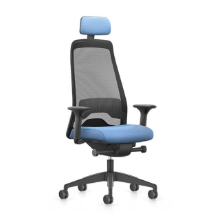 interstuhl EVERYis1 EV268 Bürostuhl mit Netzrücken, 3D FLEXTECH Sitzgelenk, Komfortsitz, hoher Rückenlehne und Kopfstütze