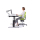 Haider BIOSWING oneUP ECO Bestseller Sitz-Steh-Stuhl mit 3D Sitzwerk